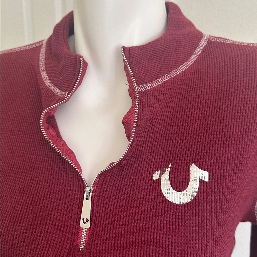 True Religion Burgundy Long Sleeve Tee - Picture 4 of 5